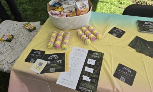 A table with decor and items on the table