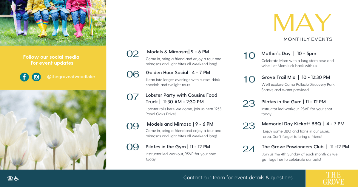 May Calendar a calendar of events